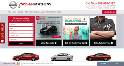 Desktop Screenshot of nissanofathens.com
